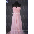 Real Sample Cheap Sweetheart A Line Long Peach Chiffon Bridesmaid Dress Wholesale